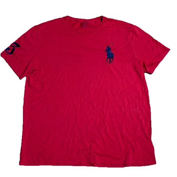 Polo Ralph Lauren Red Big Pony T-shirt Men's XL Preppy Classicore Iconic Logo - Picture 1 of 4